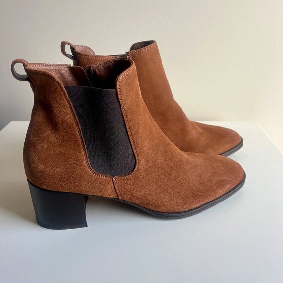 Paul Green Brown Suede Ankle Boots - Picture 3 of 9